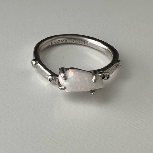 Kendra Scott Rare Sliver Wrap Ring with Stunning White Opal - Picture 3 of 4